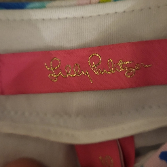 Lilly Pulitzer Collette Scalloped Mini Skort Zanzibar Blue & Pink Size 10 - Picture 7 of 12